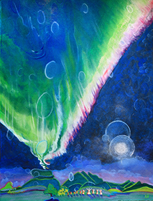Summer Solstice Aurora by Lynne Sealotus Edmondson -Writer & Artist